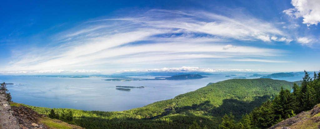 The view from the top of Mt Constitution on Orcas Island. Photo credit: Affinity Photography